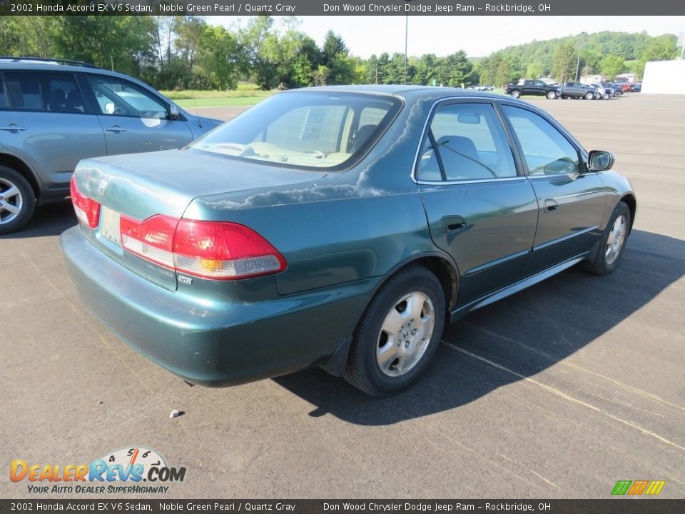 2002 Honda Accord EX V6 Sedan Noble Green Pearl / Quartz Gray Photo #9