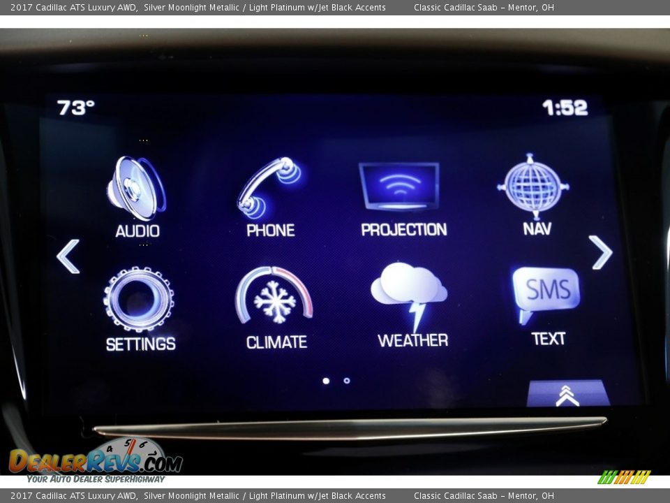 2017 Cadillac ATS Luxury AWD Silver Moonlight Metallic / Light Platinum w/Jet Black Accents Photo #10