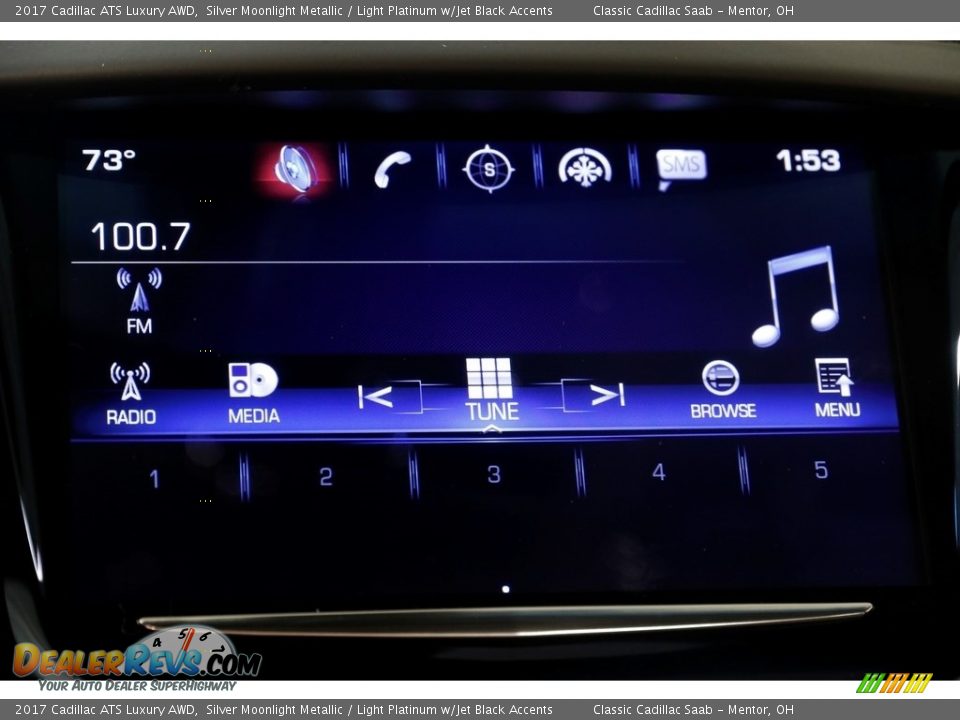 2017 Cadillac ATS Luxury AWD Silver Moonlight Metallic / Light Platinum w/Jet Black Accents Photo #14