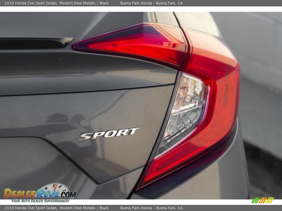 2019 Honda Civic Sport Sedan Modern Steel Metallic / Black Photo #8