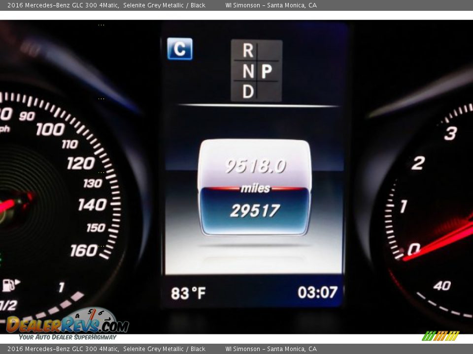 2016 Mercedes-Benz GLC 300 4Matic Selenite Grey Metallic / Black Photo #27