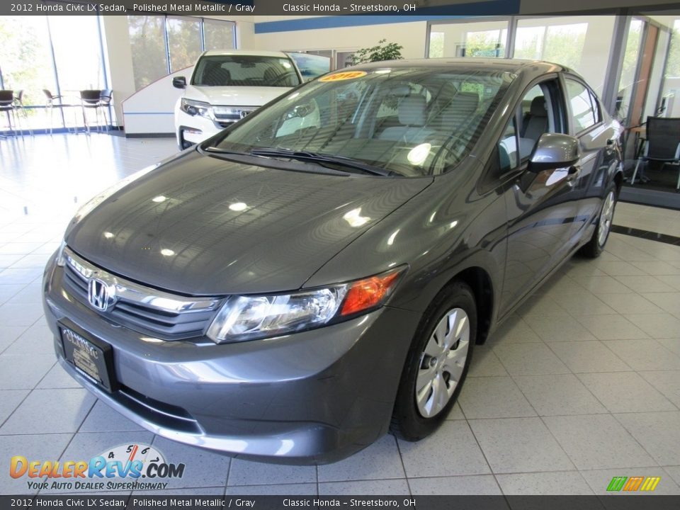 2012 Honda Civic LX Sedan Polished Metal Metallic / Gray Photo #1