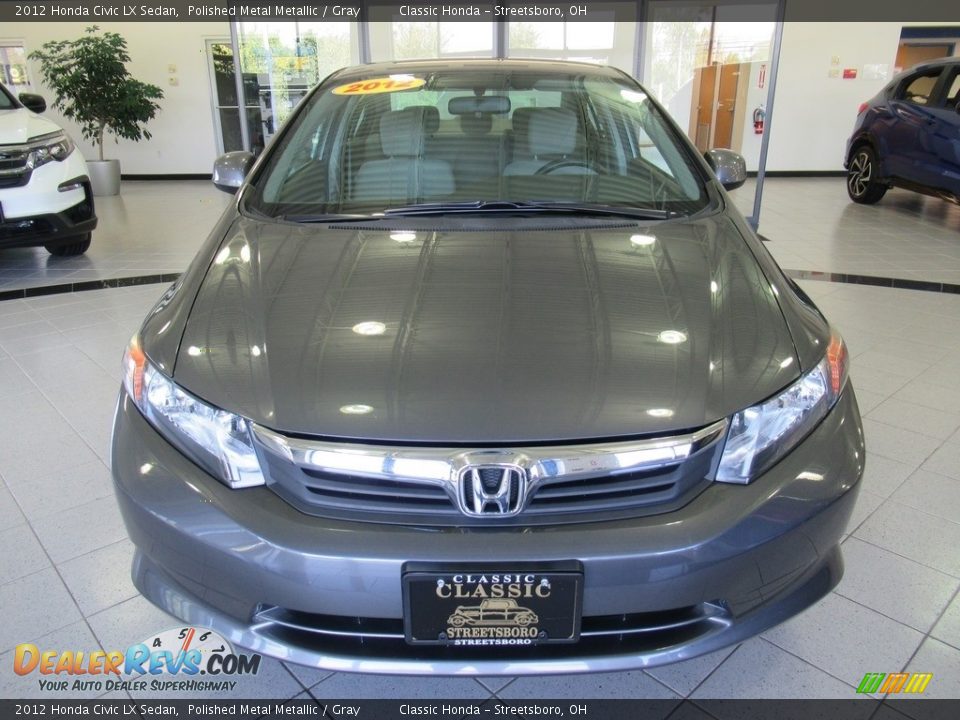 2012 Honda Civic LX Sedan Polished Metal Metallic / Gray Photo #2