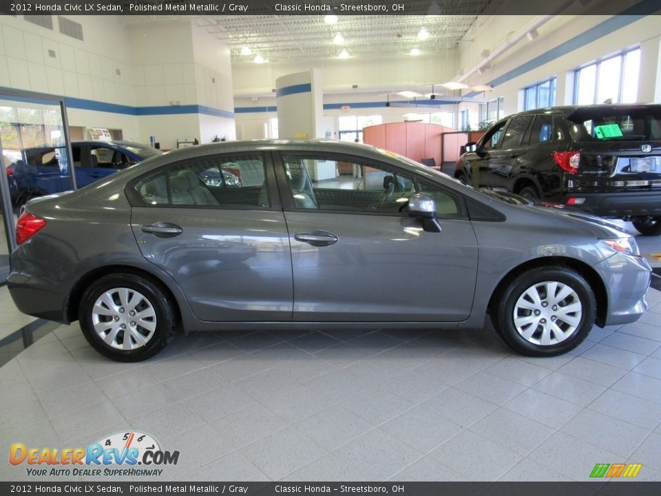 2012 Honda Civic LX Sedan Polished Metal Metallic / Gray Photo #4