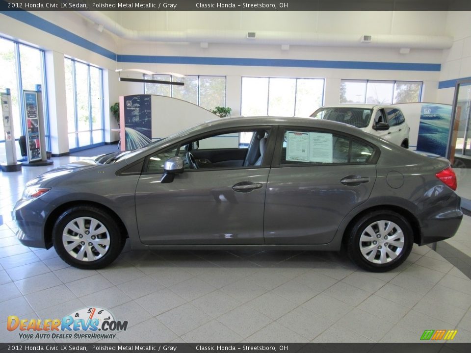 2012 Honda Civic LX Sedan Polished Metal Metallic / Gray Photo #10