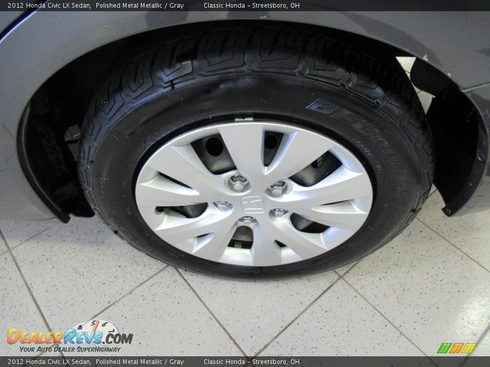 2012 Honda Civic LX Sedan Polished Metal Metallic / Gray Photo #11