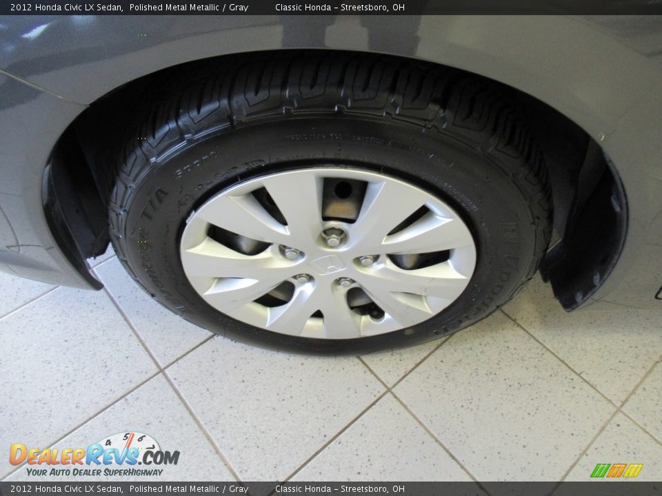 2012 Honda Civic LX Sedan Polished Metal Metallic / Gray Photo #12