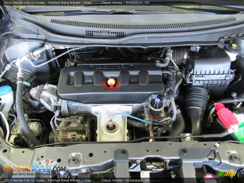 2012 Honda Civic LX Sedan Polished Metal Metallic / Gray Photo #13