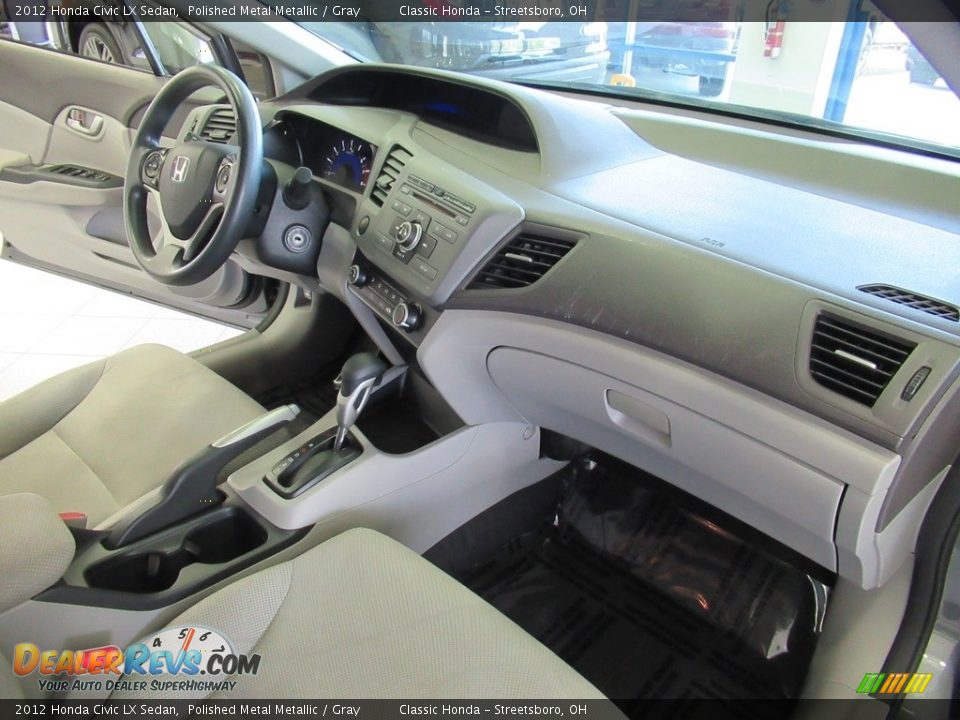 2012 Honda Civic LX Sedan Polished Metal Metallic / Gray Photo #15