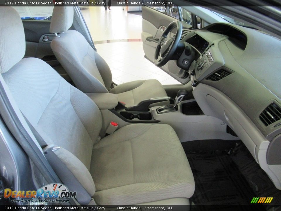 2012 Honda Civic LX Sedan Polished Metal Metallic / Gray Photo #16