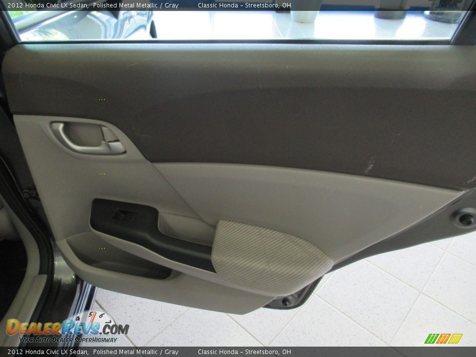 2012 Honda Civic LX Sedan Polished Metal Metallic / Gray Photo #17