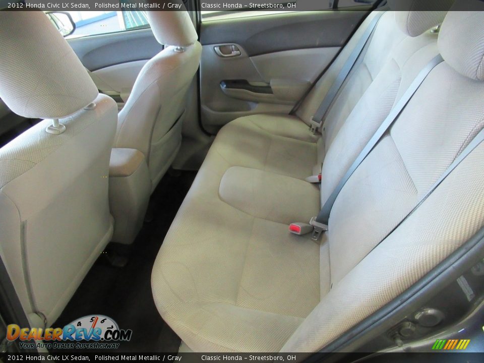 2012 Honda Civic LX Sedan Polished Metal Metallic / Gray Photo #24