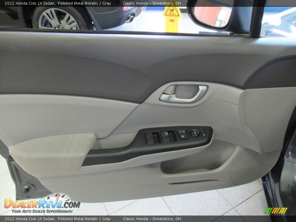 2012 Honda Civic LX Sedan Polished Metal Metallic / Gray Photo #25