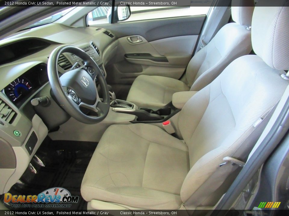 2012 Honda Civic LX Sedan Polished Metal Metallic / Gray Photo #27