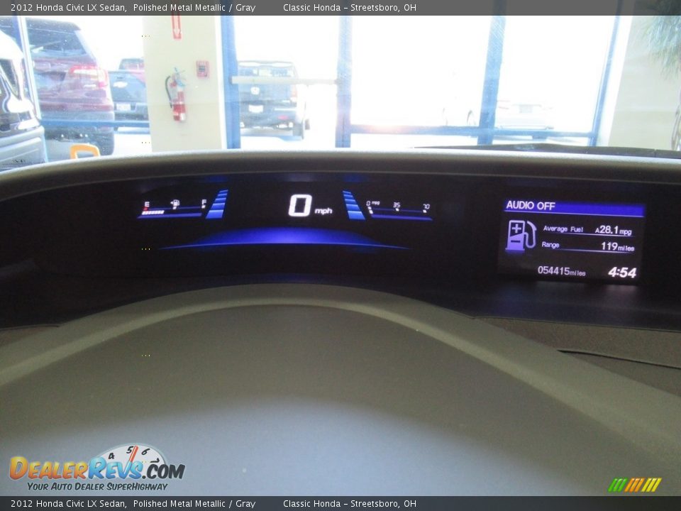 2012 Honda Civic LX Sedan Polished Metal Metallic / Gray Photo #29