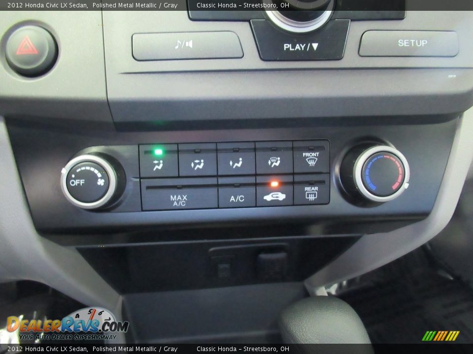2012 Honda Civic LX Sedan Polished Metal Metallic / Gray Photo #32
