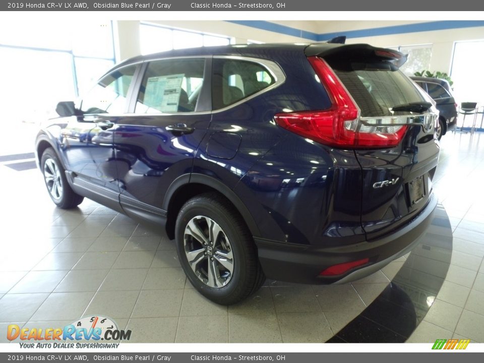 2019 Honda CR-V LX AWD Obsidian Blue Pearl / Gray Photo #2