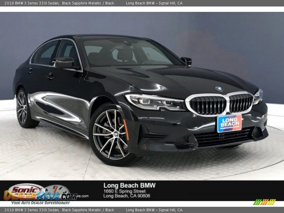 2019 BMW 3 Series 330i Sedan Black Sapphire Metallic / Black Photo #1