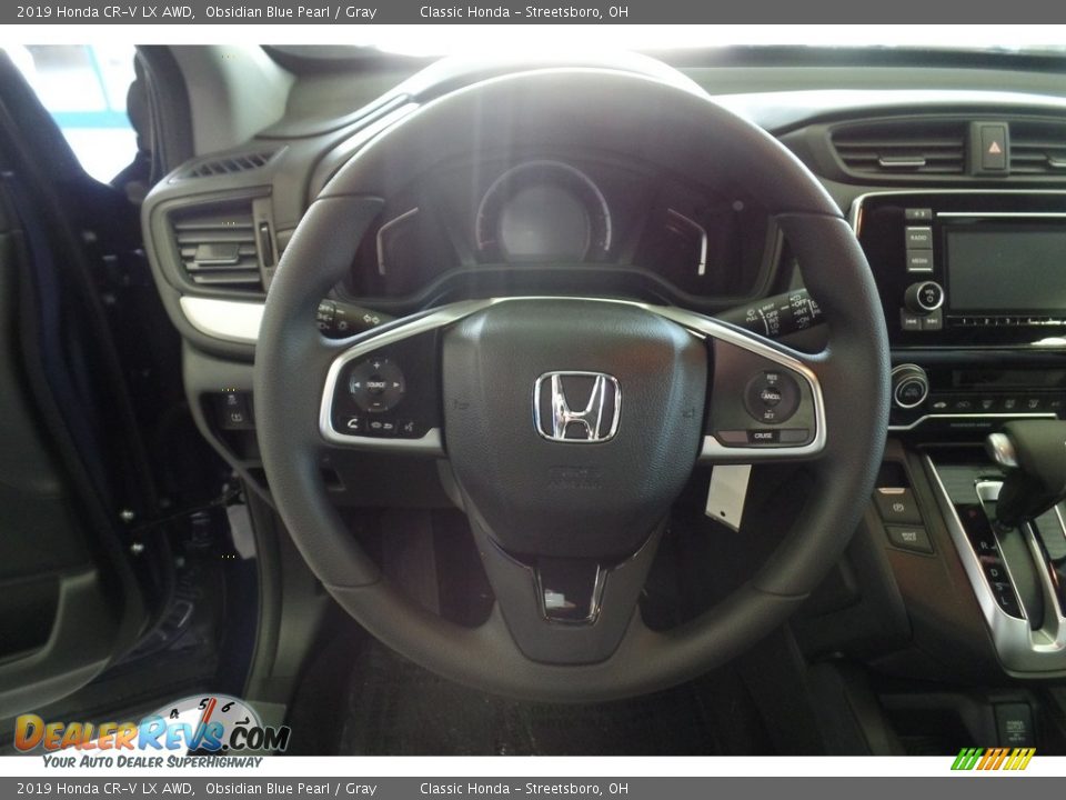 2019 Honda CR-V LX AWD Obsidian Blue Pearl / Gray Photo #10