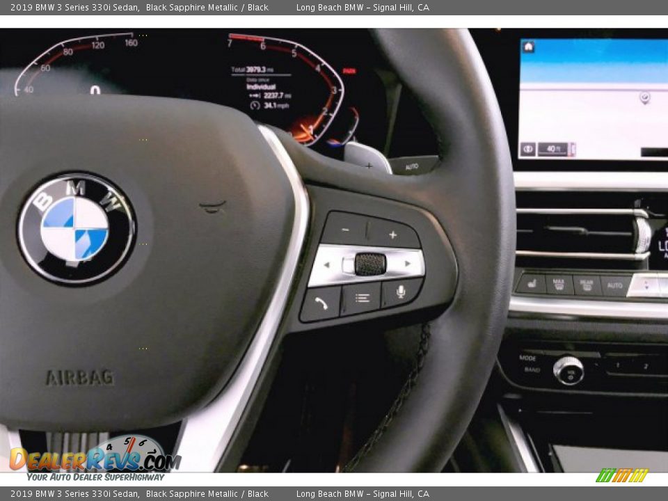 2019 BMW 3 Series 330i Sedan Black Sapphire Metallic / Black Photo #15