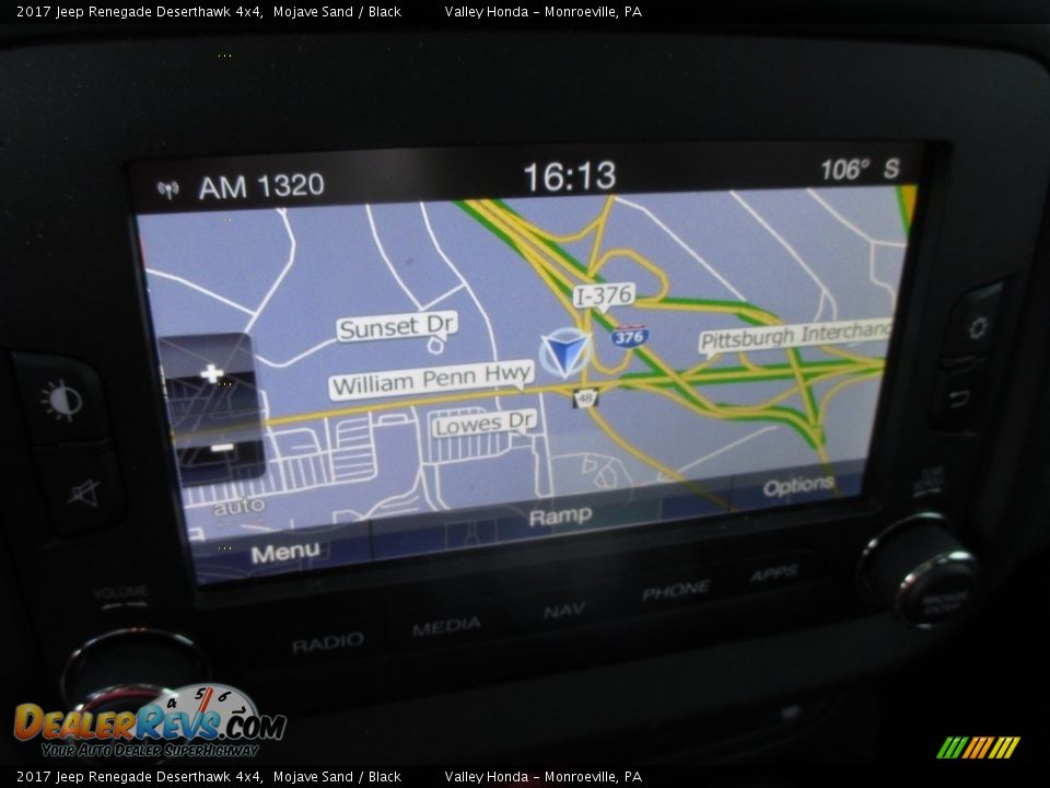 2017 Jeep Renegade Deserthawk 4x4 Mojave Sand / Black Photo #13