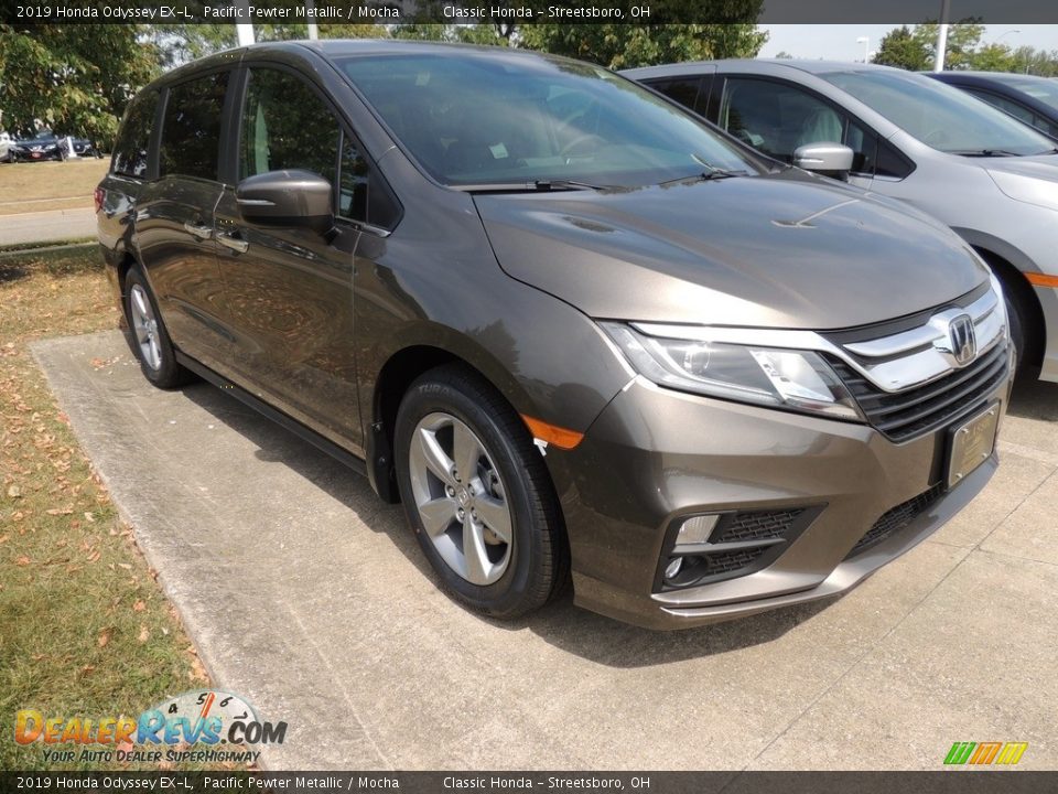 2019 Honda Odyssey EX-L Pacific Pewter Metallic / Mocha Photo #3