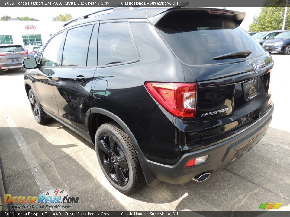 2019 Honda Passport Elite AWD Crystal Black Pearl / Gray Photo #5