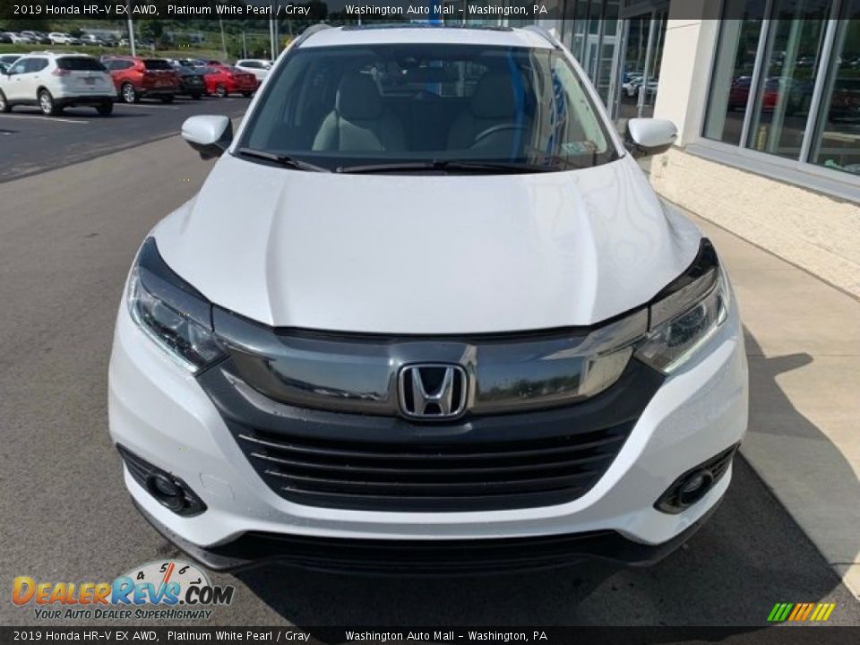 2019 Honda HR-V EX AWD Platinum White Pearl / Gray Photo #3