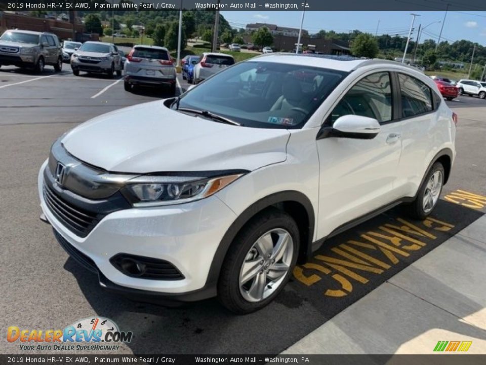 2019 Honda HR-V EX AWD Platinum White Pearl / Gray Photo #4