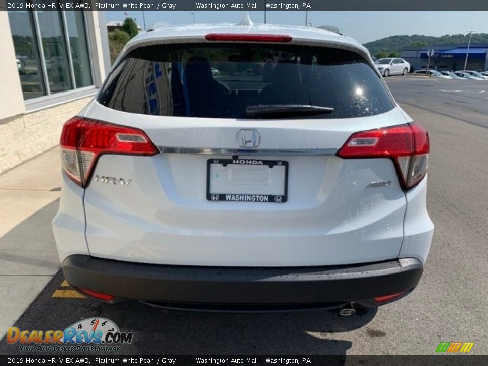 2019 Honda HR-V EX AWD Platinum White Pearl / Gray Photo #6