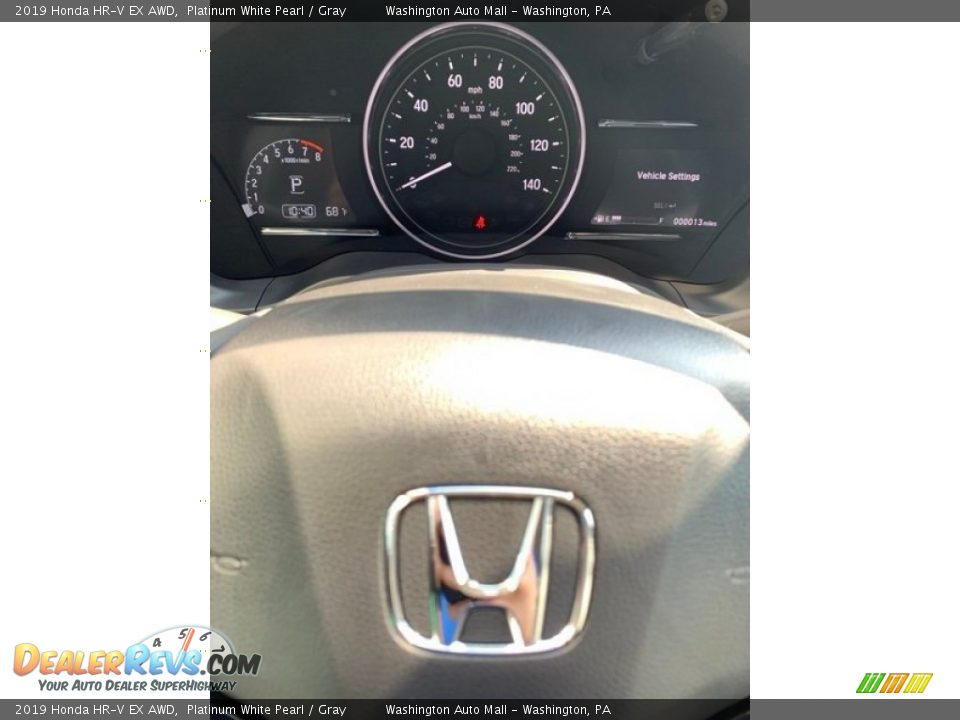 2019 Honda HR-V EX AWD Platinum White Pearl / Gray Photo #31