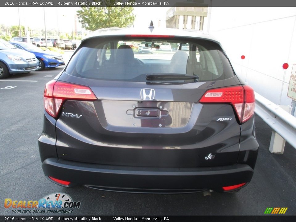 2016 Honda HR-V LX AWD Mulberry Metallic / Black Photo #4