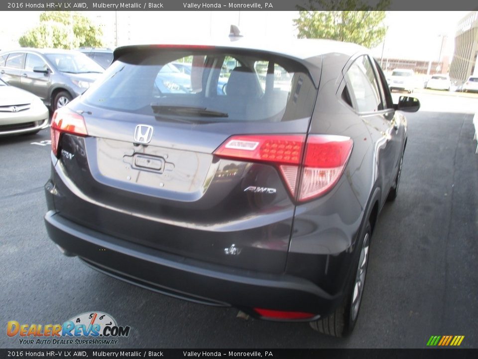 2016 Honda HR-V LX AWD Mulberry Metallic / Black Photo #5