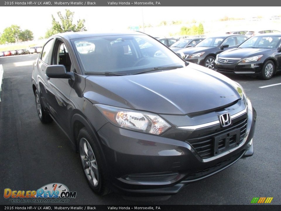 2016 Honda HR-V LX AWD Mulberry Metallic / Black Photo #7