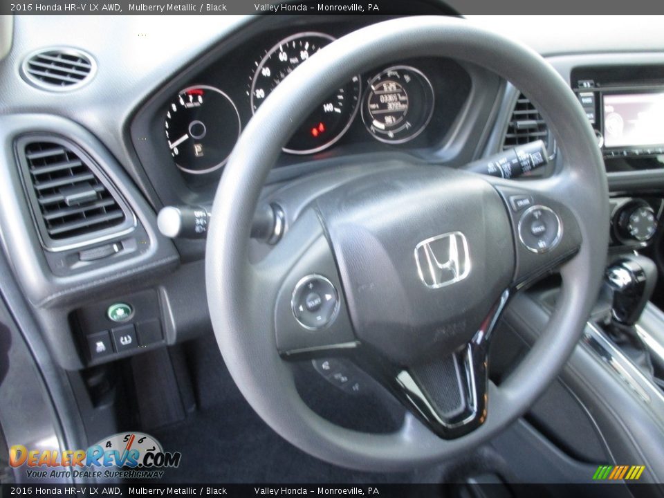 2016 Honda HR-V LX AWD Mulberry Metallic / Black Photo #13