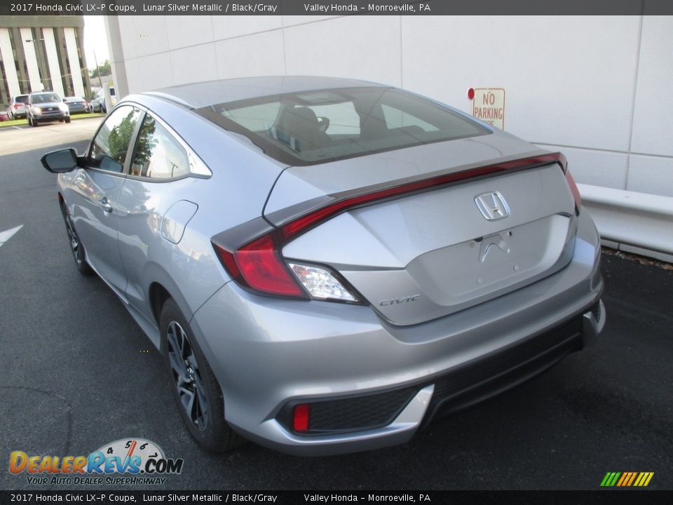 2017 Honda Civic LX-P Coupe Lunar Silver Metallic / Black/Gray Photo #3