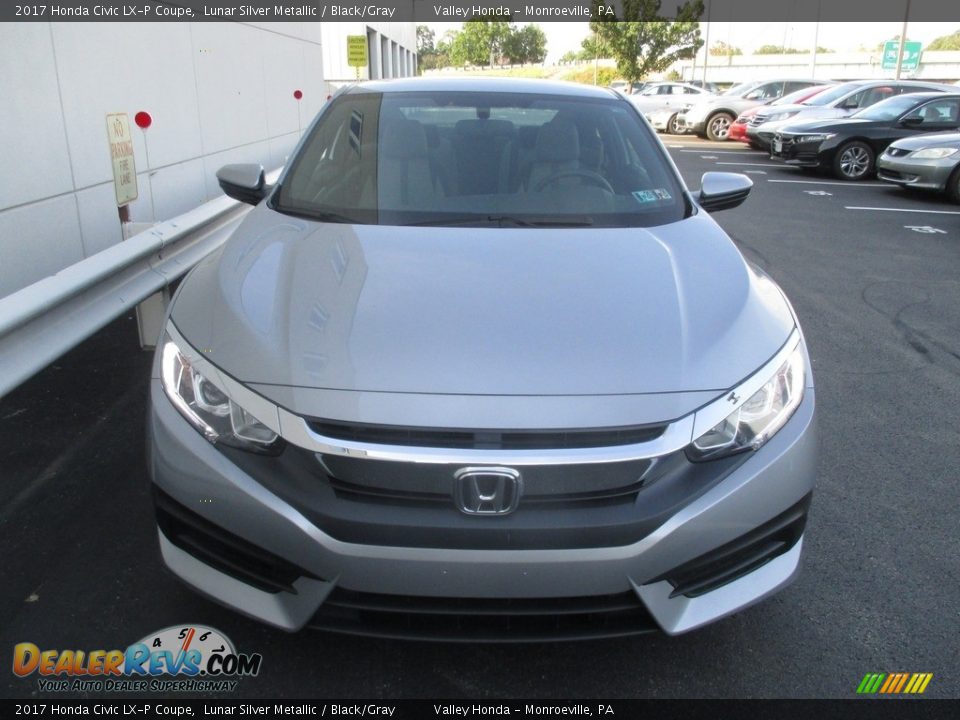 2017 Honda Civic LX-P Coupe Lunar Silver Metallic / Black/Gray Photo #7
