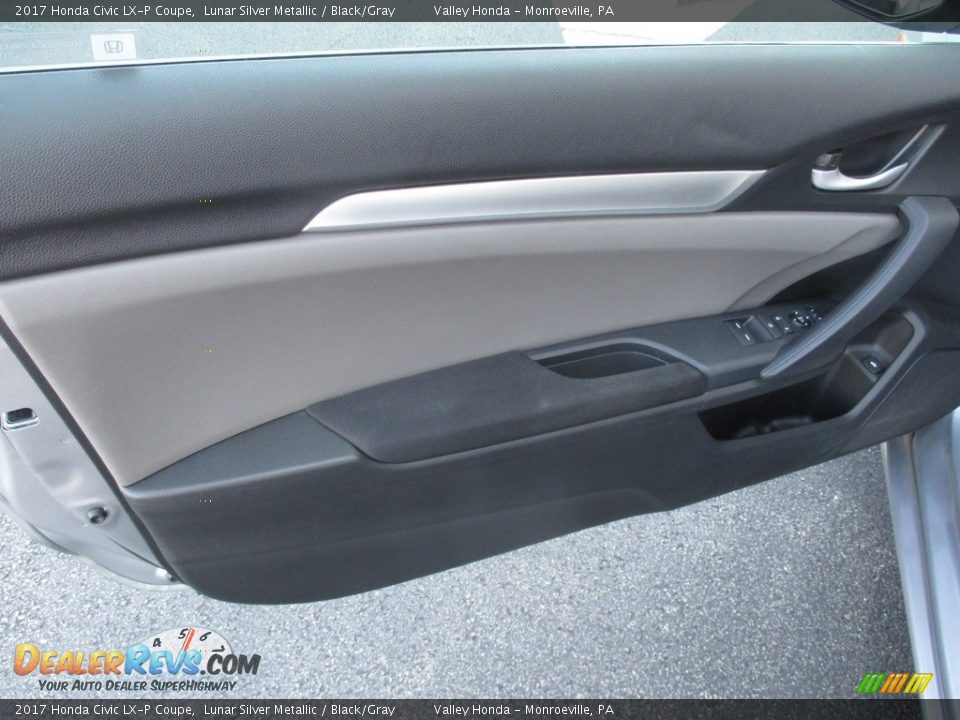 2017 Honda Civic LX-P Coupe Lunar Silver Metallic / Black/Gray Photo #10
