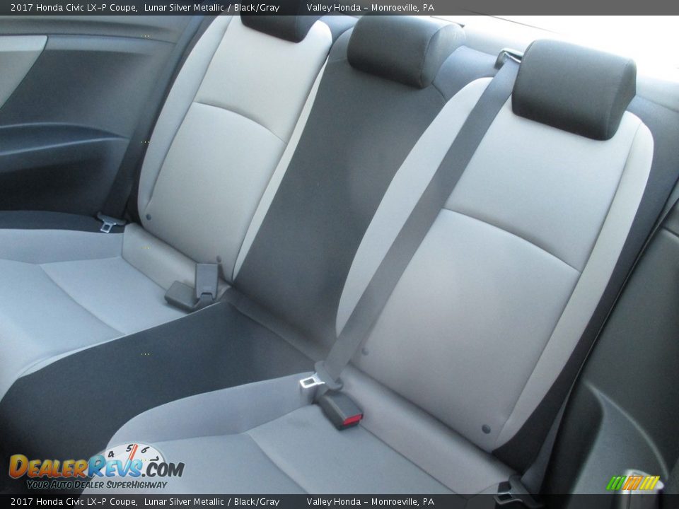 2017 Honda Civic LX-P Coupe Lunar Silver Metallic / Black/Gray Photo #13
