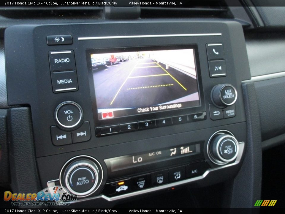 2017 Honda Civic LX-P Coupe Lunar Silver Metallic / Black/Gray Photo #17
