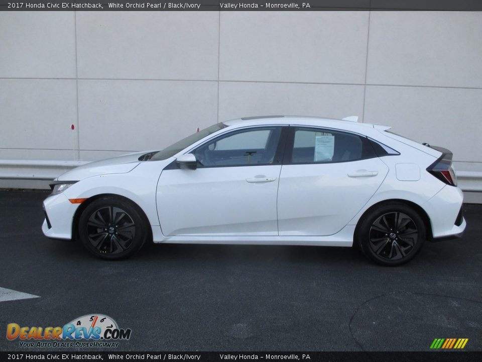 2017 Honda Civic EX Hatchback White Orchid Pearl / Black/Ivory Photo #2