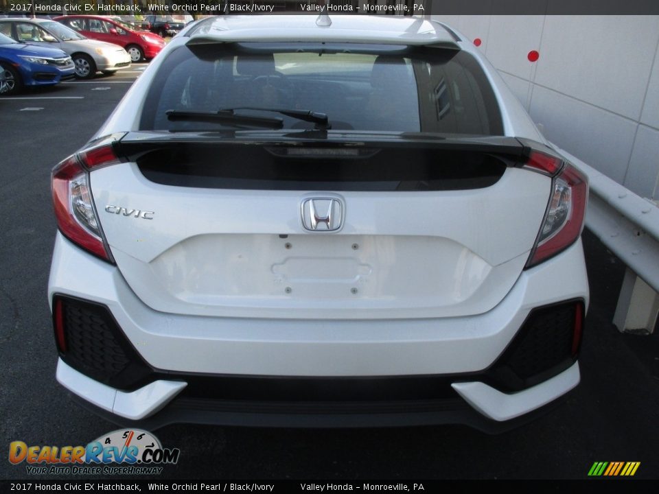 2017 Honda Civic EX Hatchback White Orchid Pearl / Black/Ivory Photo #4
