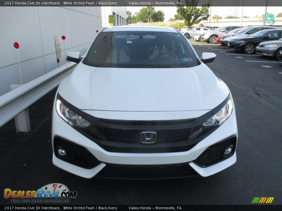 2017 Honda Civic EX Hatchback White Orchid Pearl / Black/Ivory Photo #7