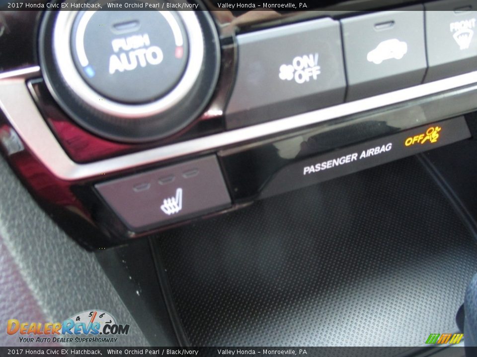 2017 Honda Civic EX Hatchback White Orchid Pearl / Black/Ivory Photo #16