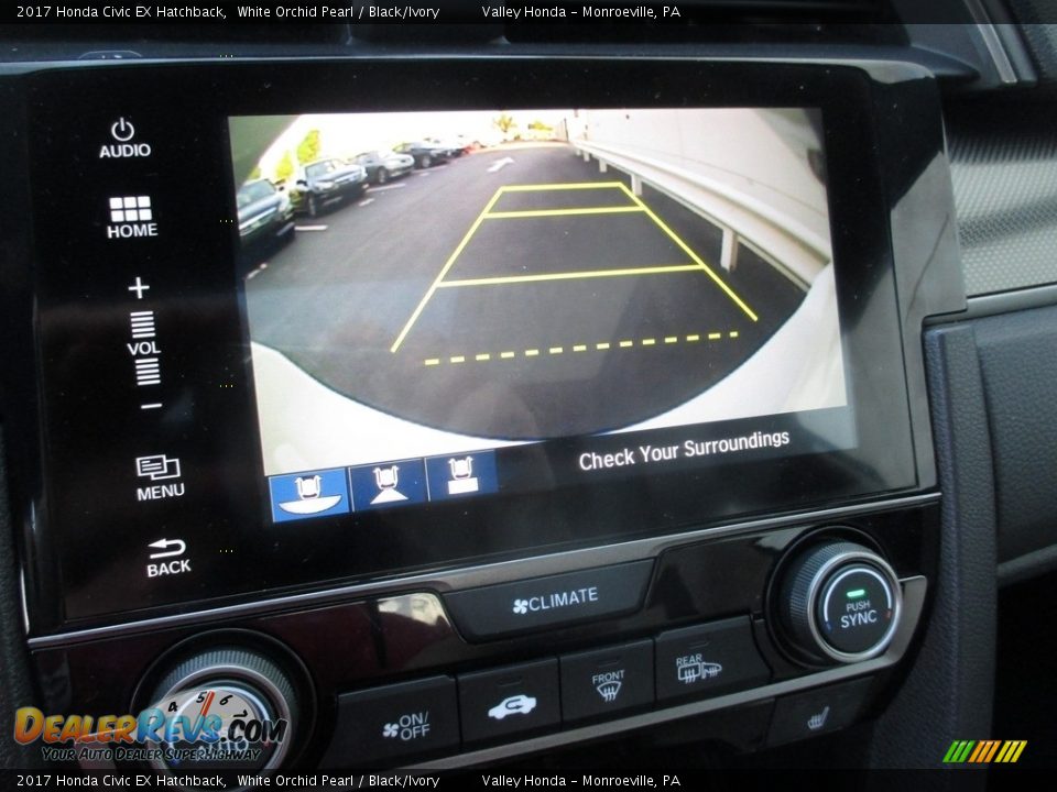 2017 Honda Civic EX Hatchback White Orchid Pearl / Black/Ivory Photo #17