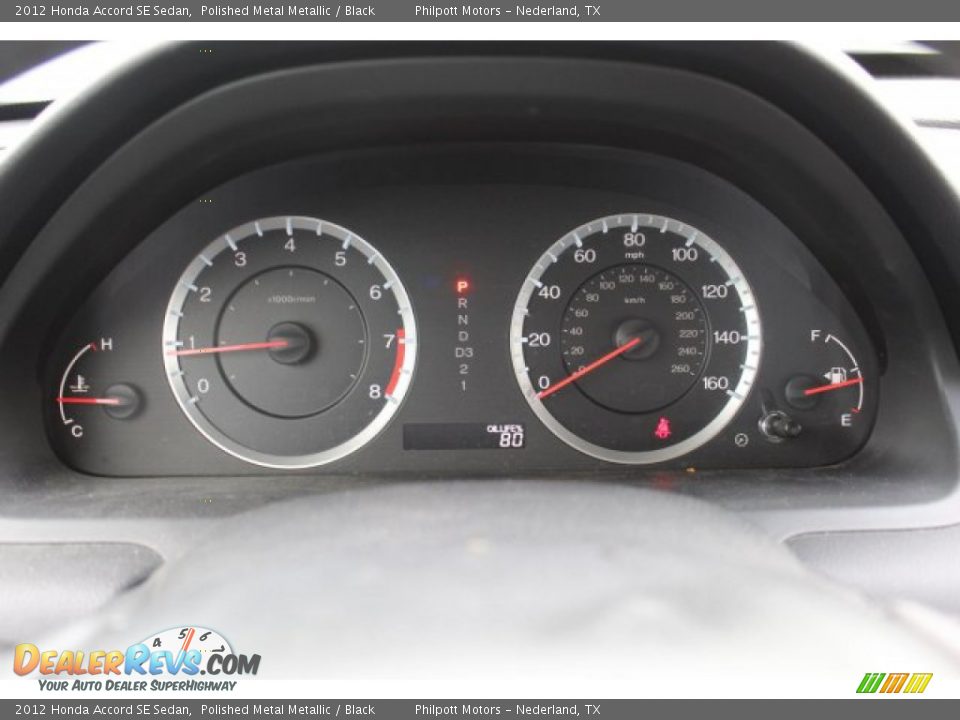 2012 Honda Accord SE Sedan Polished Metal Metallic / Black Photo #16