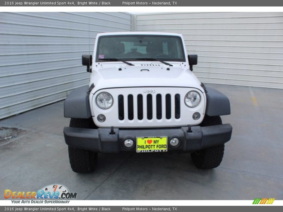2016 Jeep Wrangler Unlimited Sport 4x4 Bright White / Black Photo #3