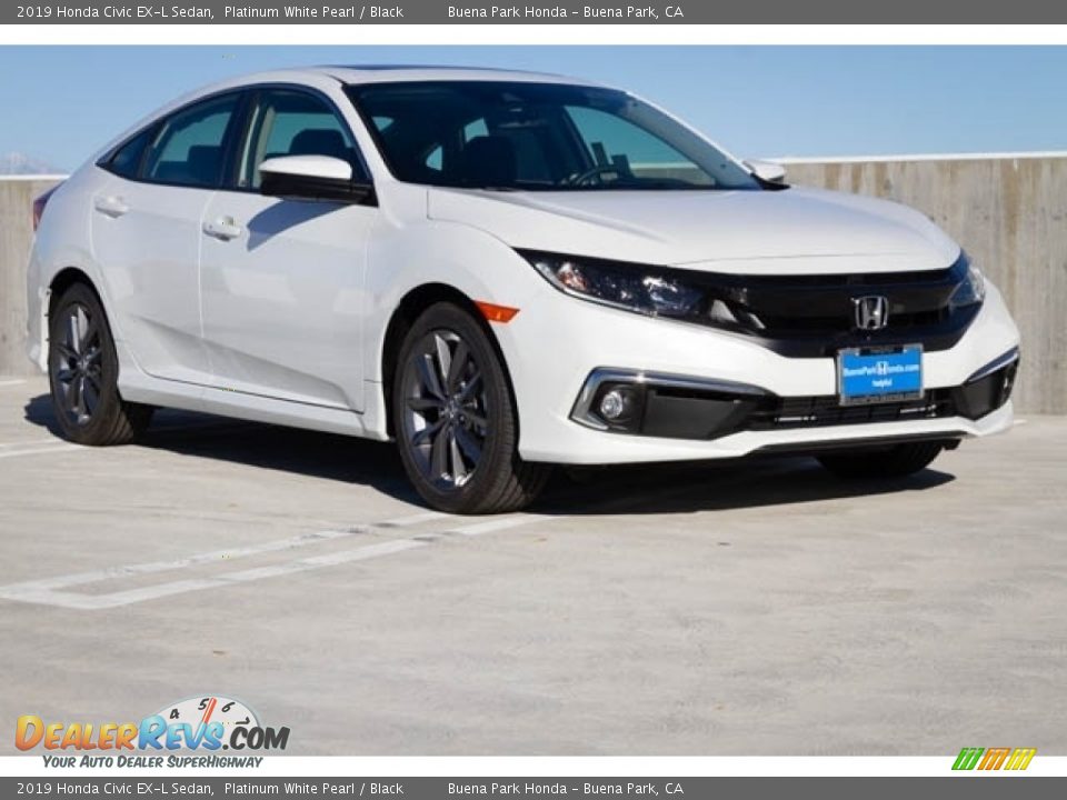 2019 Honda Civic EX-L Sedan Platinum White Pearl / Black Photo #1