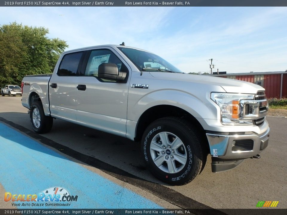 2019 Ford F150 XLT SuperCrew 4x4 Ingot Silver / Earth Gray Photo #8