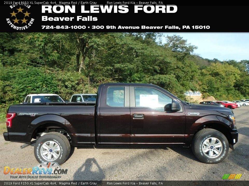 2019 Ford F150 XL SuperCab 4x4 Magma Red / Earth Gray Photo #1